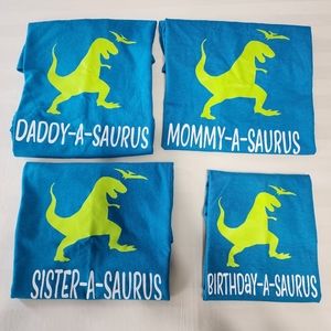 dinosaurs birthday family shirts
